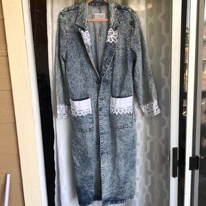 Vintage Sundance acid washed denim duster